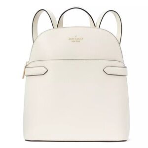 New Kate Spade Staci Saffiano Leather Dome Backpack Meringue
